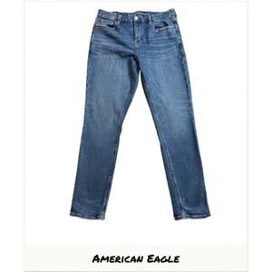 American Eagle Curvy 90's Skinny Blue High Rise Stretch Denim Jeans Size 12R